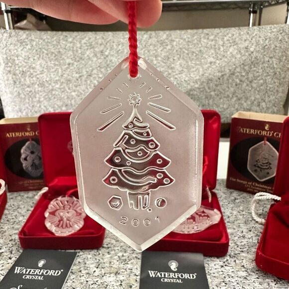 WATERFORD Songs of Christmas Collection 4 Pc Rare Vintage Ornament 1998-2001 - Picture 6 of 12